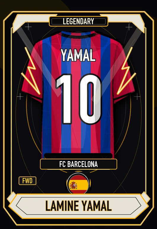 Legendary Lamine Yamal collectible card