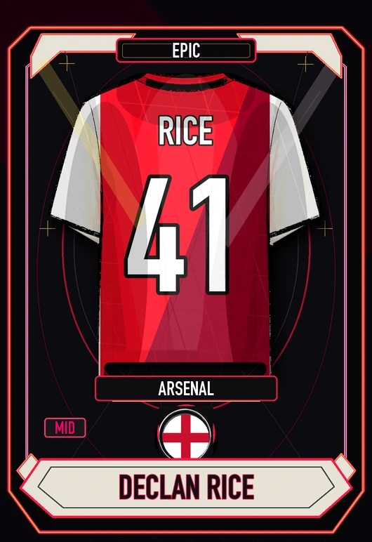 Epic Declan Rice collectible card